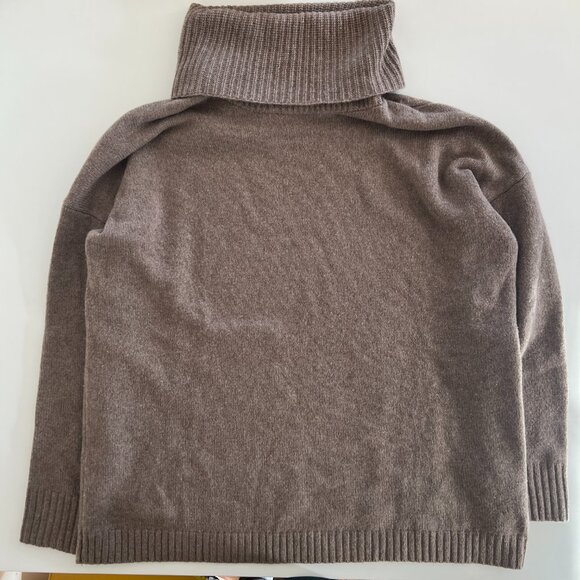 NWT (Re)sourced Cashmere Turtleneck Tunic Sweater / heather mink / small - Picture 3 of 13